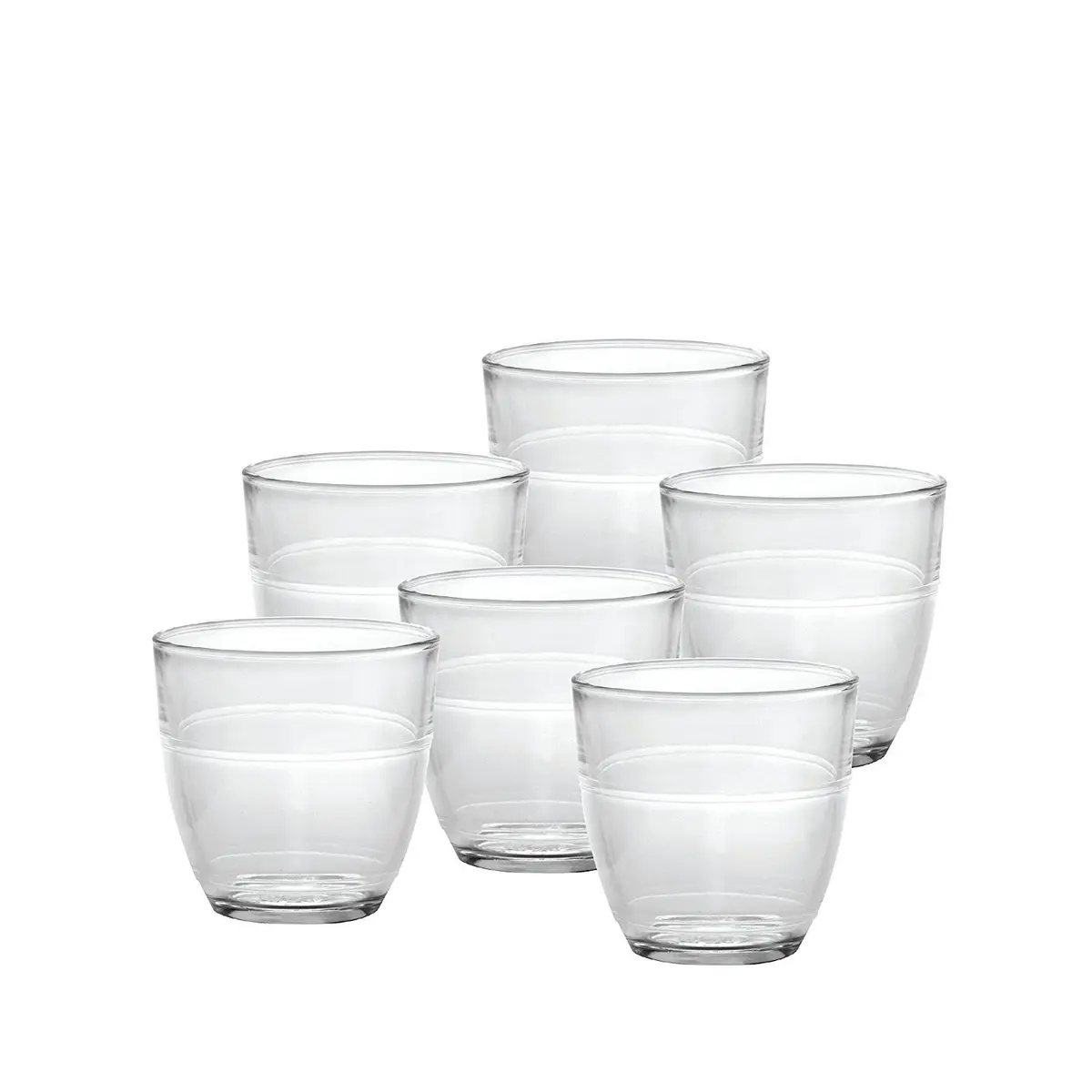 Duralex Set of 6 Clear Drinking Cups | Tempered Glass Tumblers for All Seasons - main product image