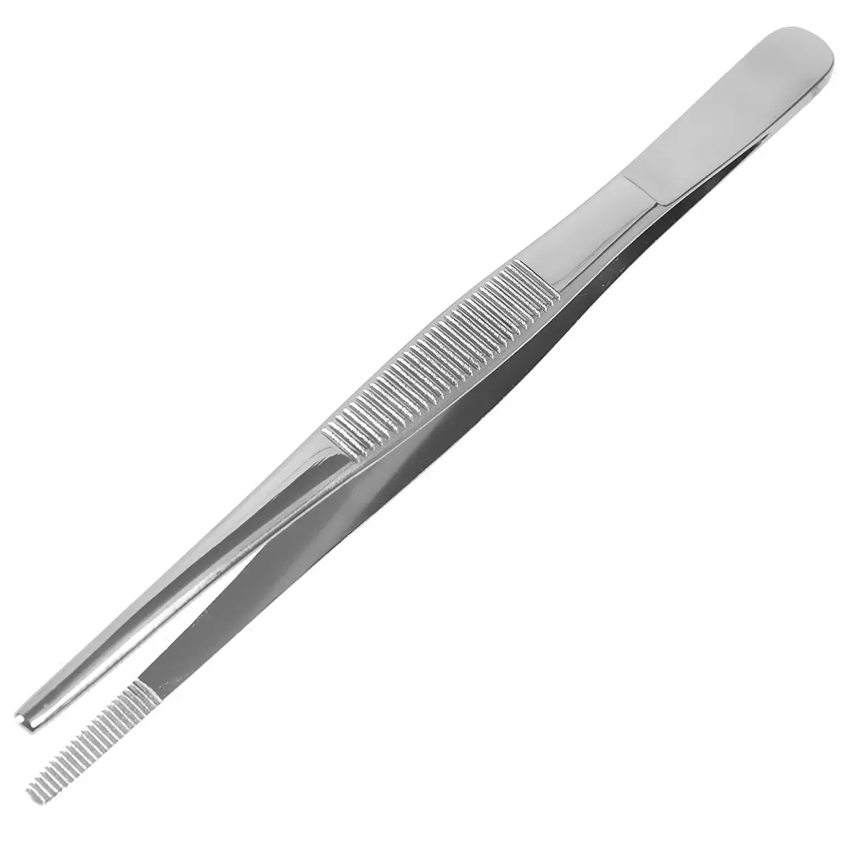 MABIS Stainless Steel Dressing Forceps 5.5 Inch | Serrated Thumb Grip for Precise Medical & First Aid Tasks - main product image