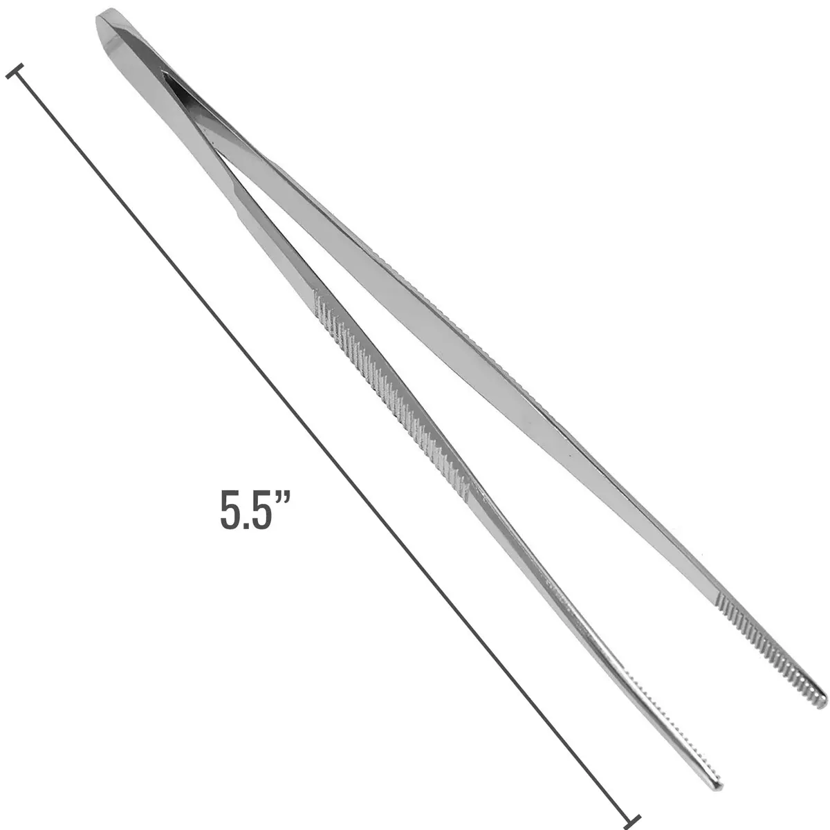 MABIS Stainless Steel Dressing Forceps 5.5 Inch | Serrated Thumb Grip for Precise Medical & First Aid Tasks - view 2