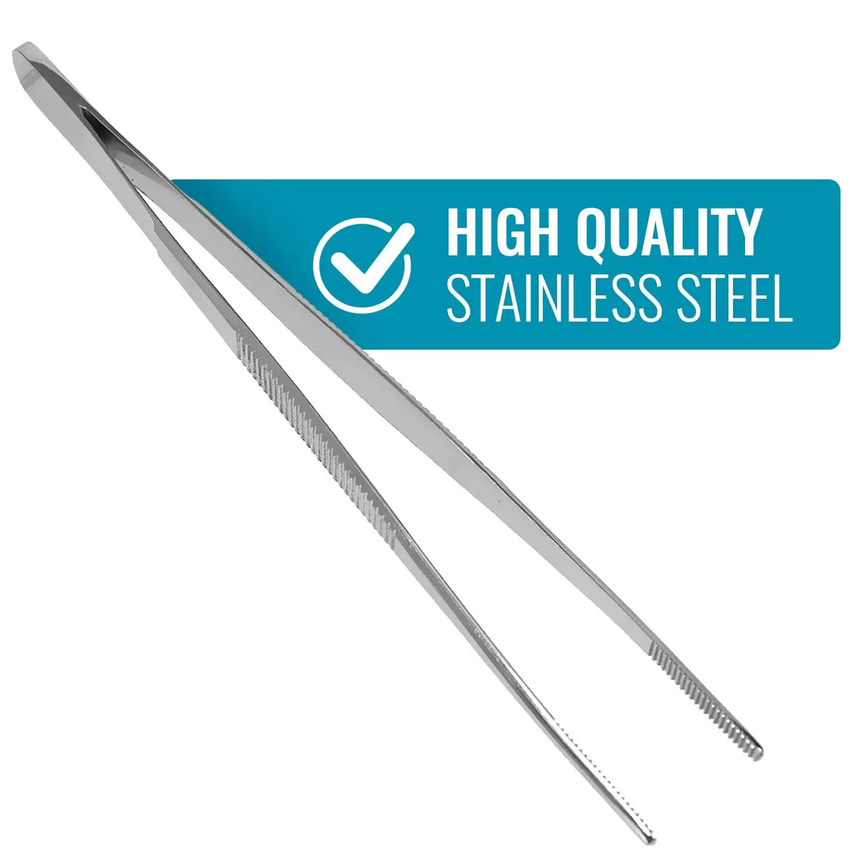 MABIS Stainless Steel Dressing Forceps 5.5 Inch | Serrated Thumb Grip for Precise Medical & First Aid Tasks - view 4