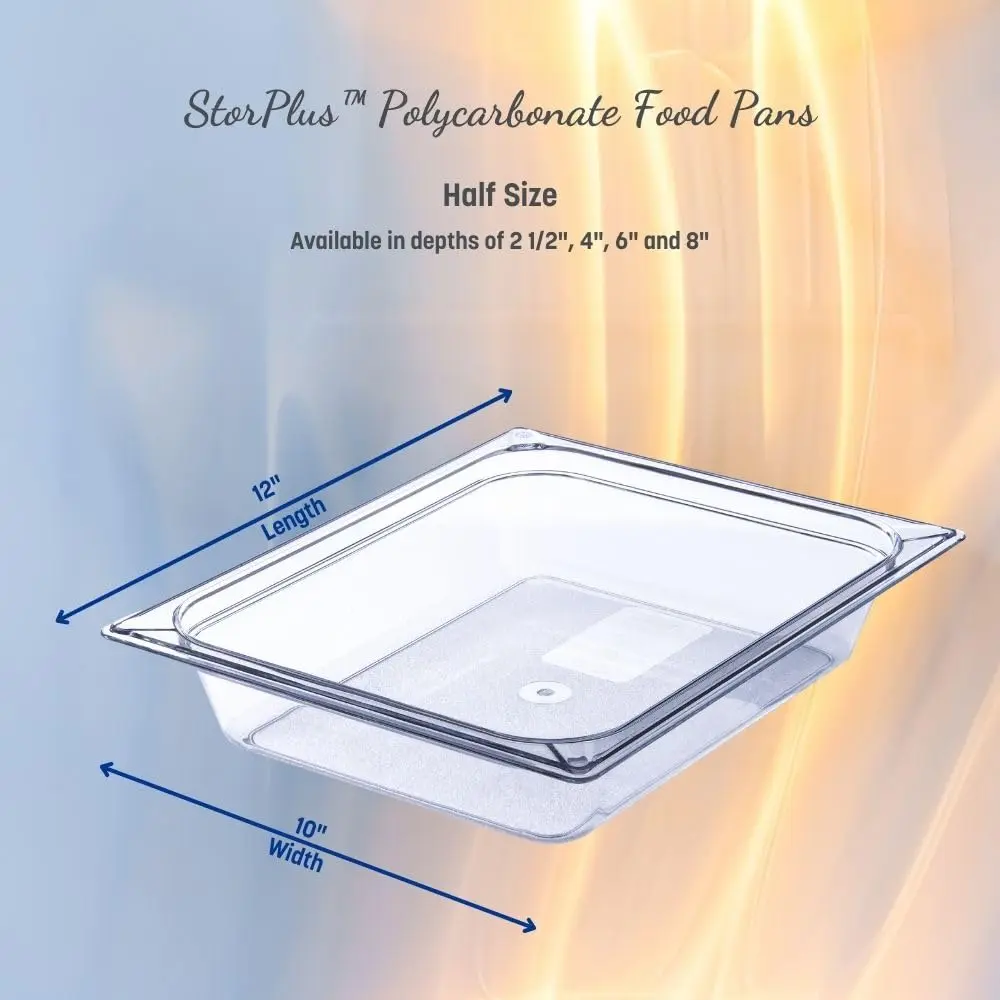 Carlisle FoodService Products Storplus Half Size Food Pan 3.6 Quarts (3.4 Liters) | NSF Certified Commercial Grade Polycarbonate - view 6