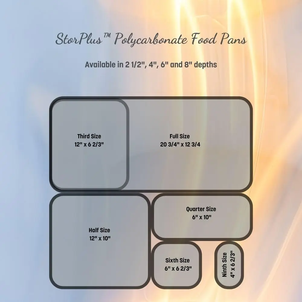 Carlisle FoodService Products Storplus Half Size Food Pan 3.6 Quarts (3.4 Liters) | NSF Certified Commercial Grade Polycarbonate - view 4