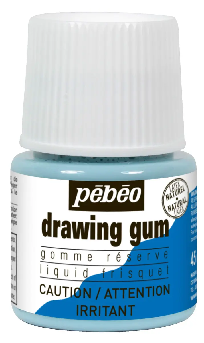 PEBEO Liquid Latex Masking Fluid 45ml | Quick-Dry Watercolor & Gouache Masking Solution - main product image