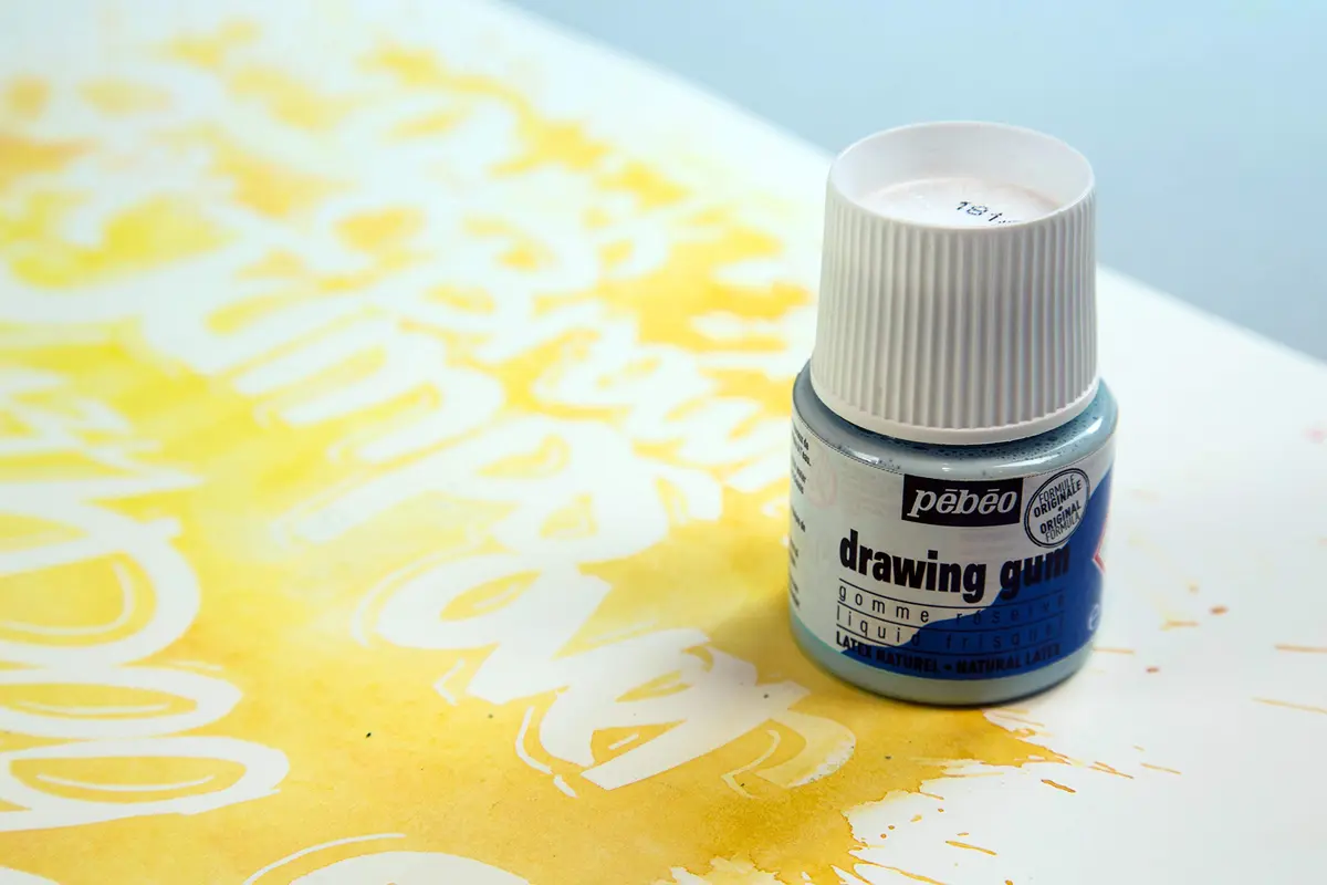 PEBEO Liquid Latex Masking Fluid 45ml | Quick-Dry Watercolor & Gouache Masking Solution - view 5