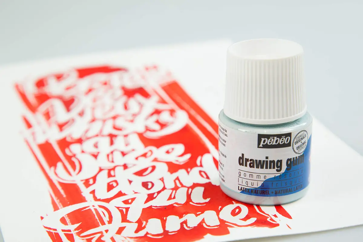 PEBEO Liquid Latex Masking Fluid 45ml | Quick-Dry Watercolor & Gouache Masking Solution - view 6