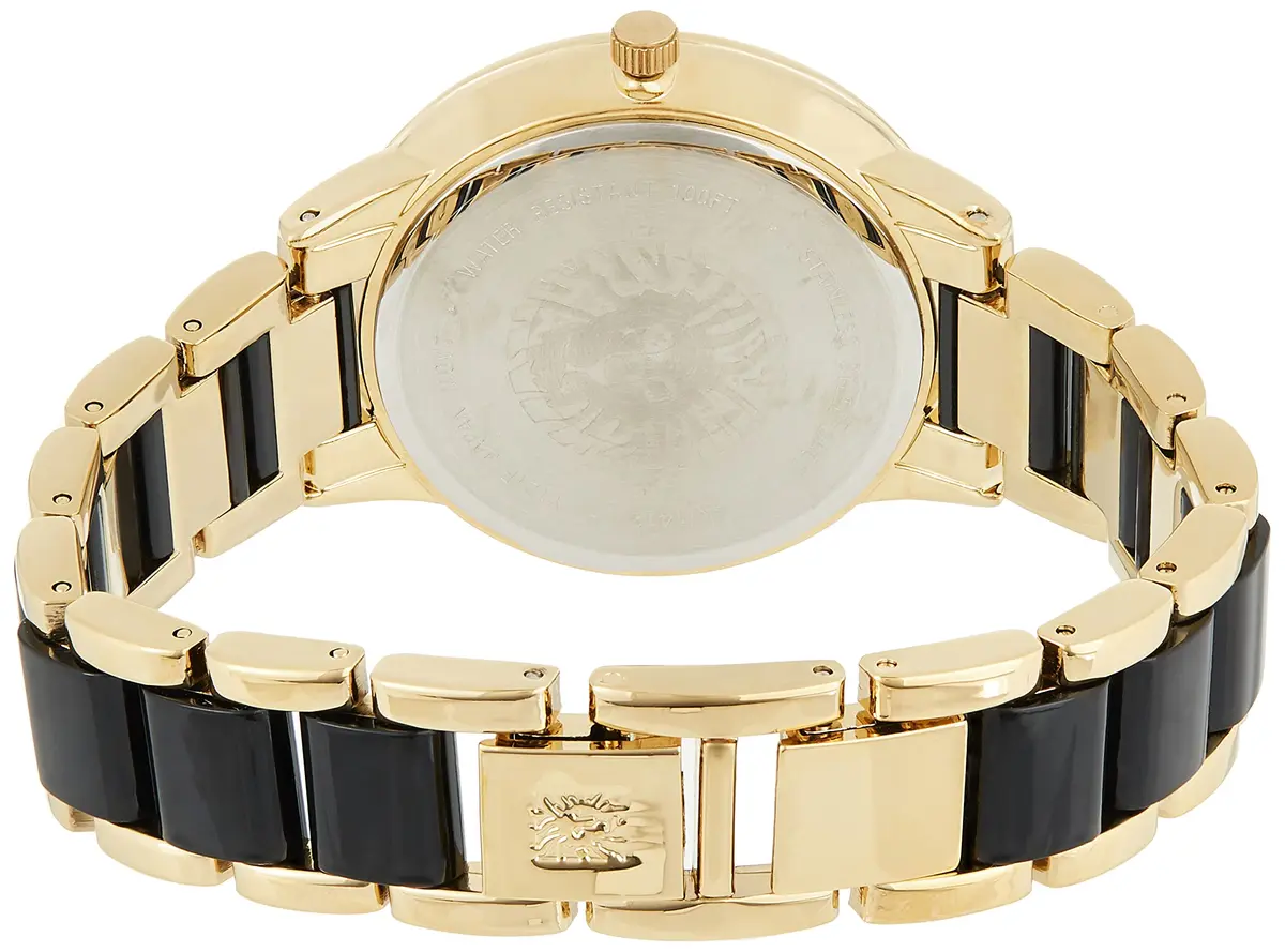 Anne Klein Women's AK/1412BKGB Gold-Tone and Black Dress Watch 37mm (1.46in) | Japanese Quartz Movement - view 2