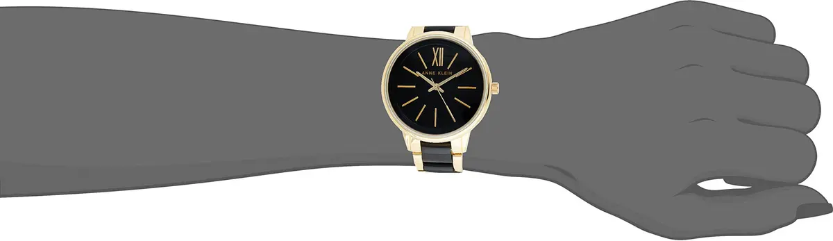 Anne Klein Women's AK/1412BKGB Gold-Tone and Black Dress Watch 37mm (1.46in) | Japanese Quartz Movement - view 4