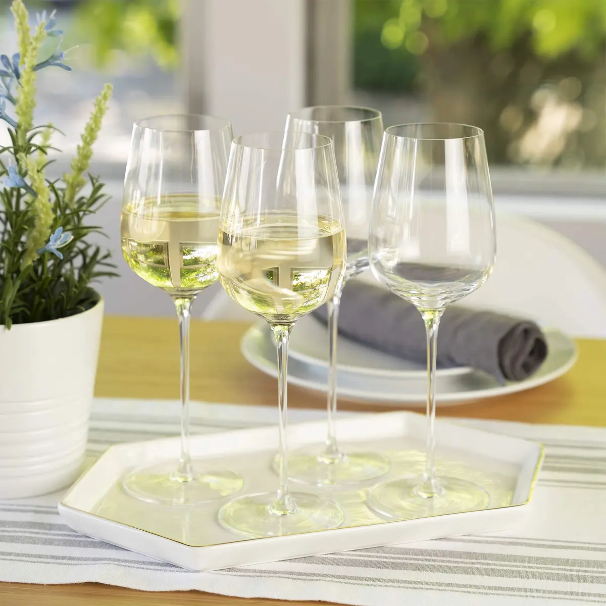 Spiegelau Willsberger White Wine Glasses Set of 4 | Elegant German Crystal for Chardonnay & Pinot Grigio (12.9 oz) - view 6