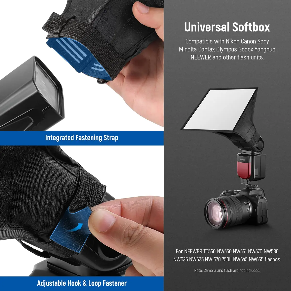 NEEWER Flash Diffuser Light Softbox 6" x 5" | Even Lighting & Soft Light for Photography - view 5