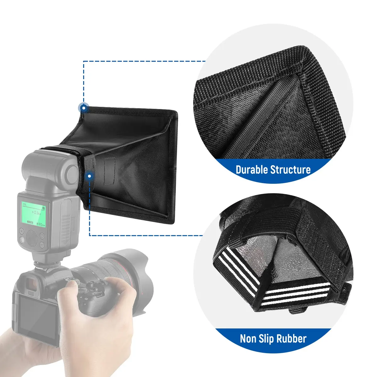 NEEWER Flash Diffuser Light Softbox 6" x 5" | Even Lighting & Soft Light for Photography - view 6
