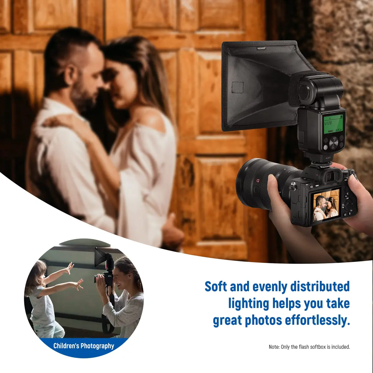 NEEWER Flash Diffuser Light Softbox 6" x 5" | Even Lighting & Soft Light for Photography - view 7