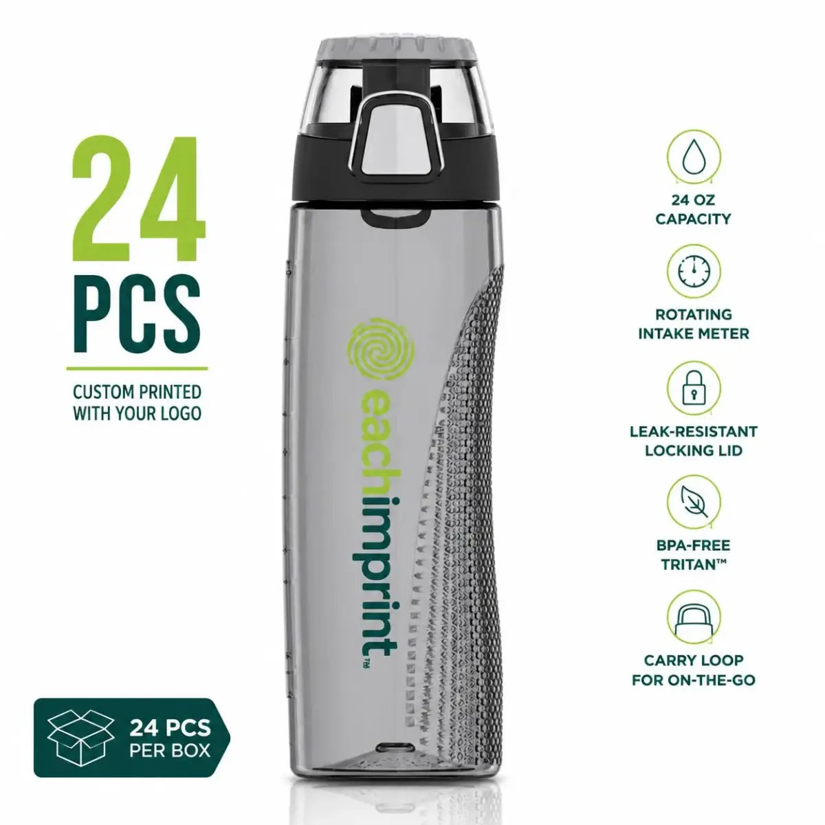 Thermos Tritan Hydration Bottle with Meter 710ml (24 oz) | Leak-Proof, BPA-Free, Track Your Intake - view 2