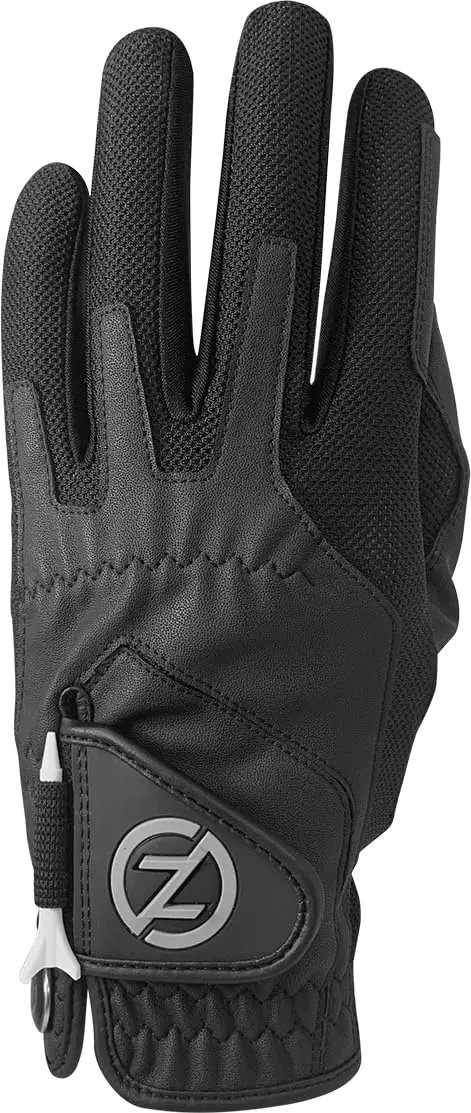 Zero Friction Golf Glove, Left Hand, One Size, Black | All-Weather Synthetic Grip & Breathability - main product image