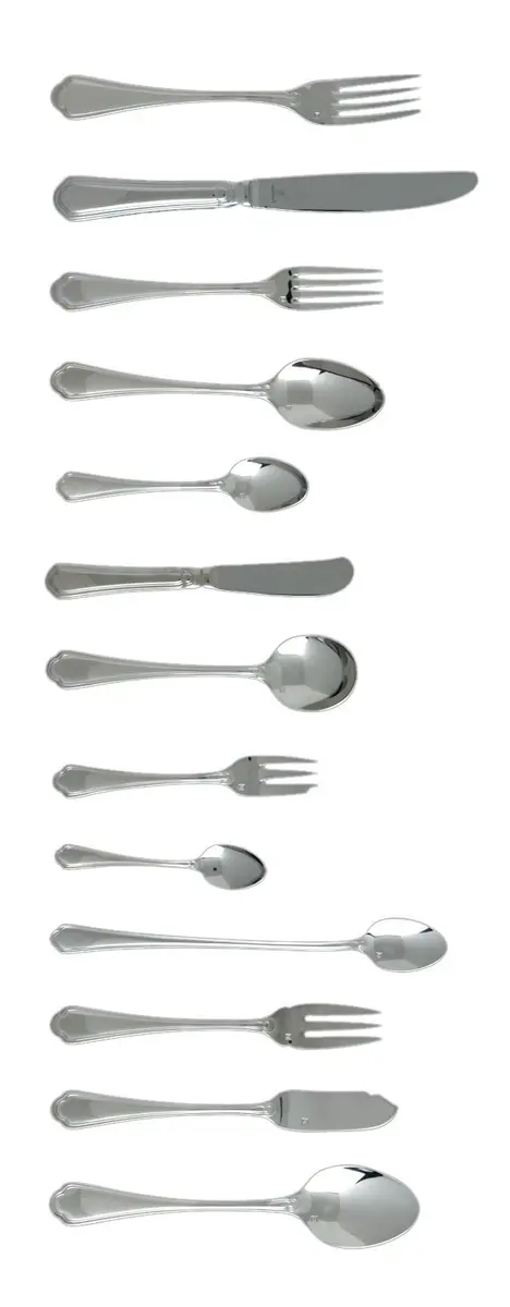Fortessa Medici Dessert Knife Set of 12 | Solid Handle, 18/10 Stainless Steel, Traditional Pattern - view 4