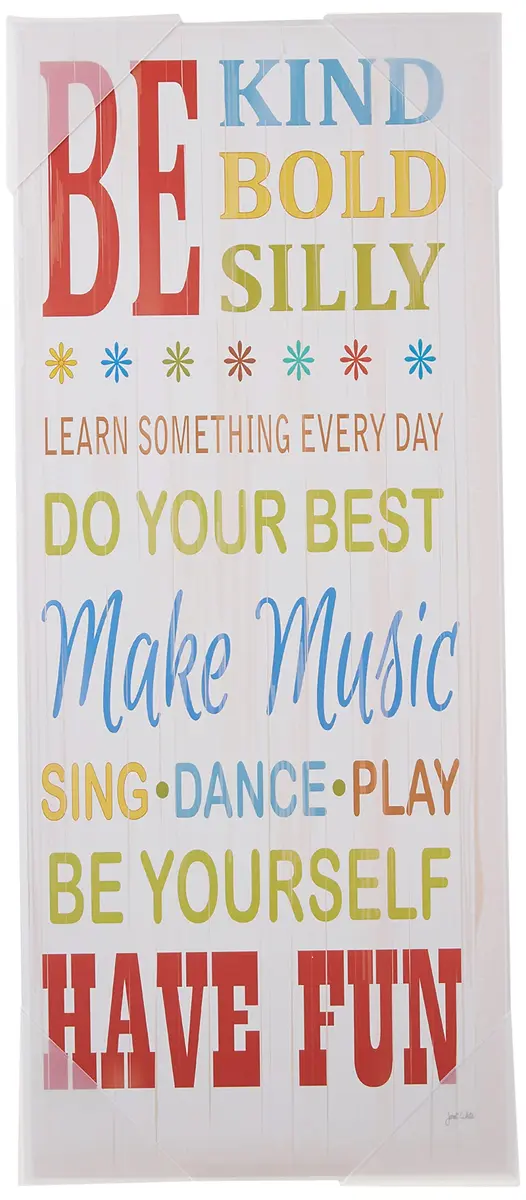 Stupell Industries Be Kind, Silly Typography Wall Plaque 17"L x 7"W | Colorful Nursery Decor - view 2