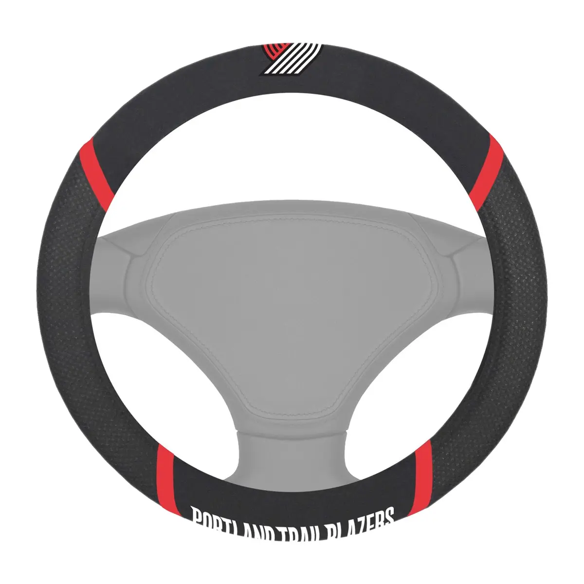 FANMATS Portland Trail Blazers Embroidered Steering Wheel Cover 15" x 15" | NBA Team Logo - main product image