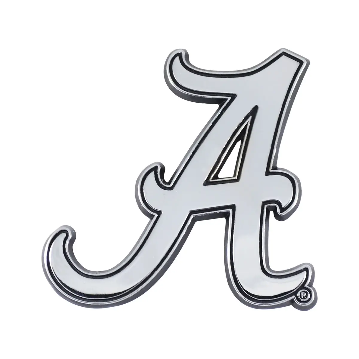 FANMATS NCAA Alabama Crimson Tide Chrome Metal Emblem | Durable 3"x3" Team Logo - main product image