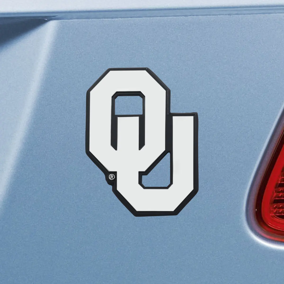 FANMATS NCAA Oklahoma Sooners Chrome Metal Emblem | Durable 3"x3" Team Logo Accessory - view 2