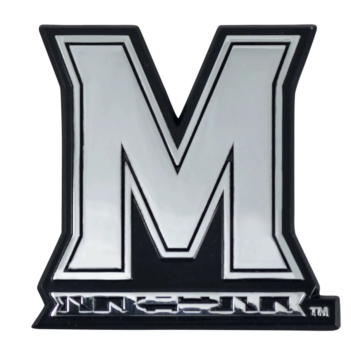 FANMATS NCAA Maryland Terrapins Chrome Metal Emblem | Durable, Easy Peel & Stick, 3"x3" - view 2