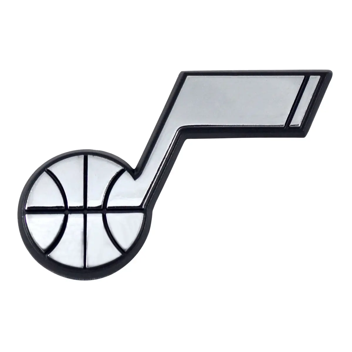 FANMATS NBA Utah Jazz Chrome Metal Emblem | 3" x 3" Molded Logo, Easy Peel & Stick, Durable - view 2