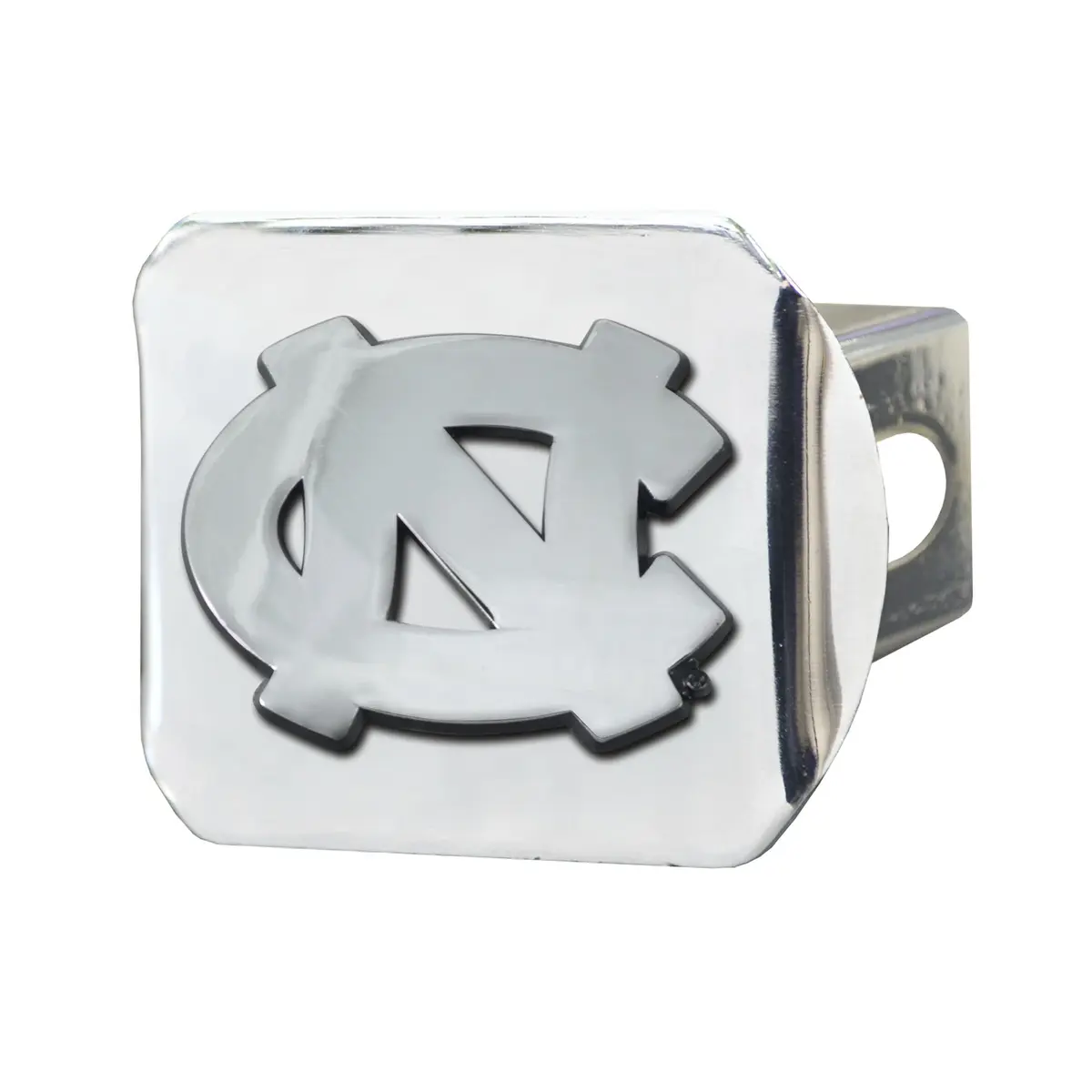 FANMATS North Carolina Tar Heels Chrome Metal Hitch Cover | NCAA Trailer Hitch Cover - view 2