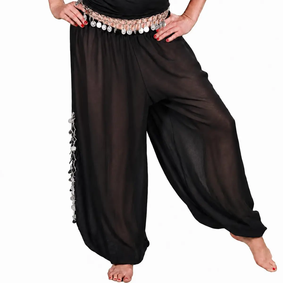 Miss Belly Dance Chiffon Harem Pants with Side Slits | Comfortable, Elegant & Perfect for Practice (70-120 chars) - main product image