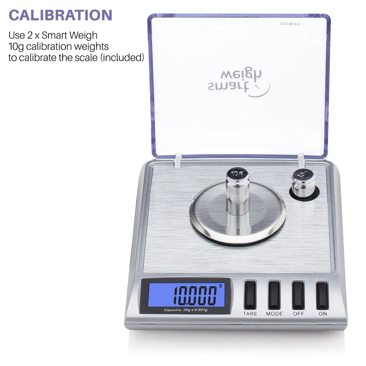 Smart Weigh GEM20 Milligram Jewelry Scale 20g x 0.001g | Precision Digital Scale with USB-C & AAA Power - view 5