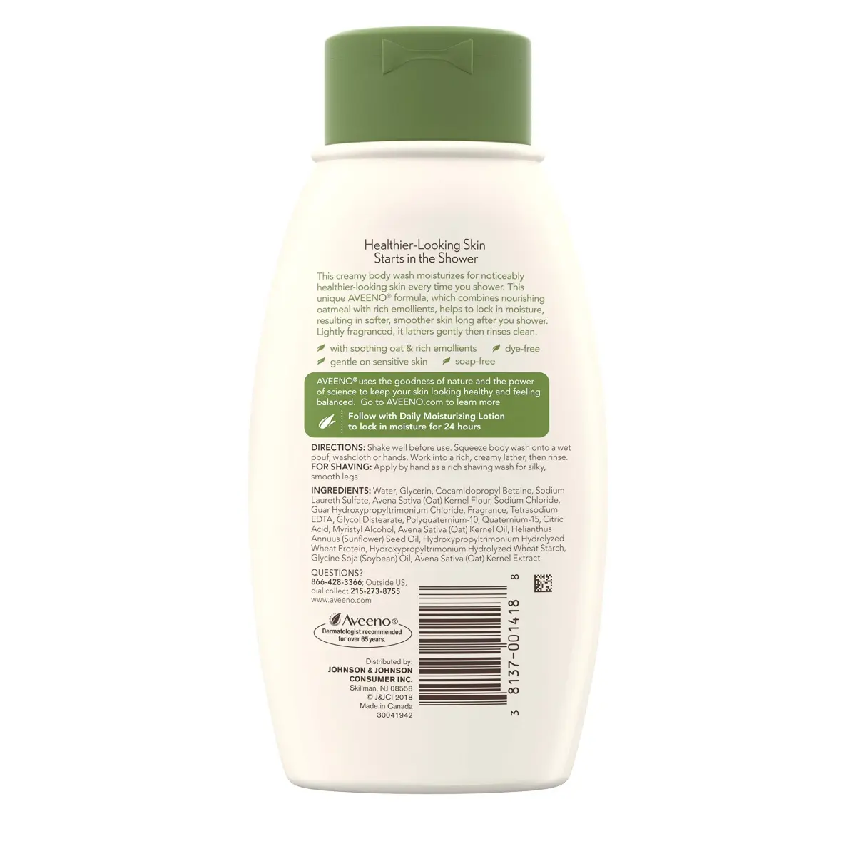 Aveeno Daily Moisturizing Body Wash 354ml (12 Fl Oz) | Hydrates Dry Skin - view 2