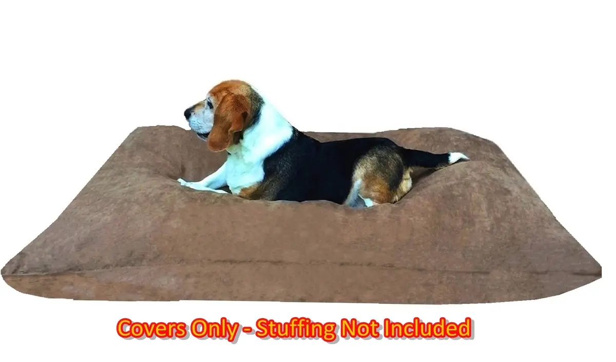 Dogbed4less Do It Yourself Pet Bed Pillow Cover 48x29 in Brown | Waterproof & Washable - view 6