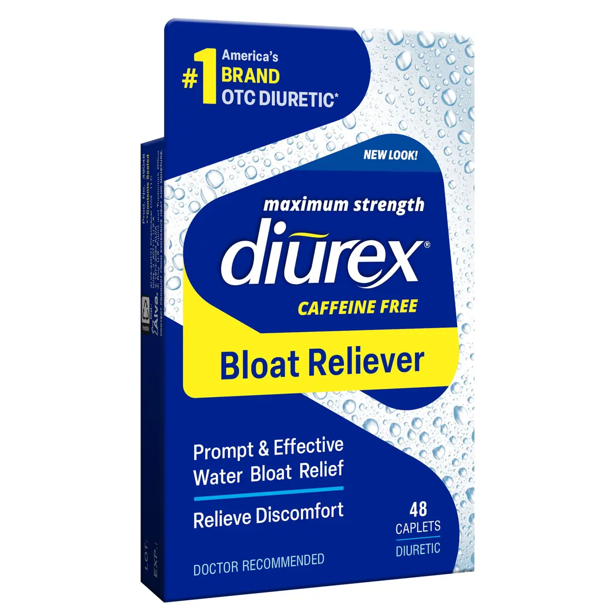 Diurex Water Pills Caffeine-Free Max Strength | Relieve Water Bloat Up to 6 Hours, 48 Count - main product image