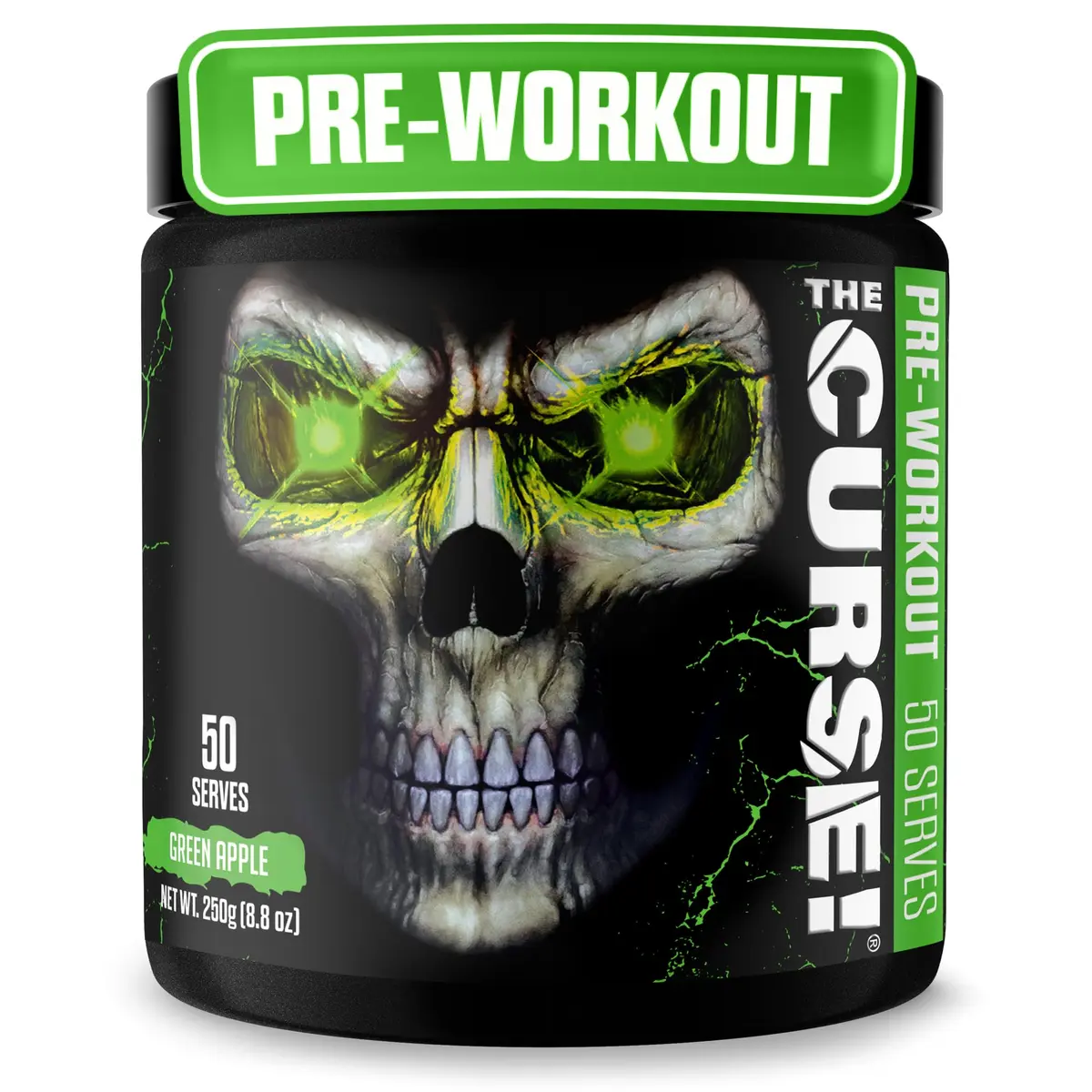 JNX The Curse! Pre Workout Powder with Creatine, Green Apple | High Stim Energy & Intense Focus (50 Servings) - main product image