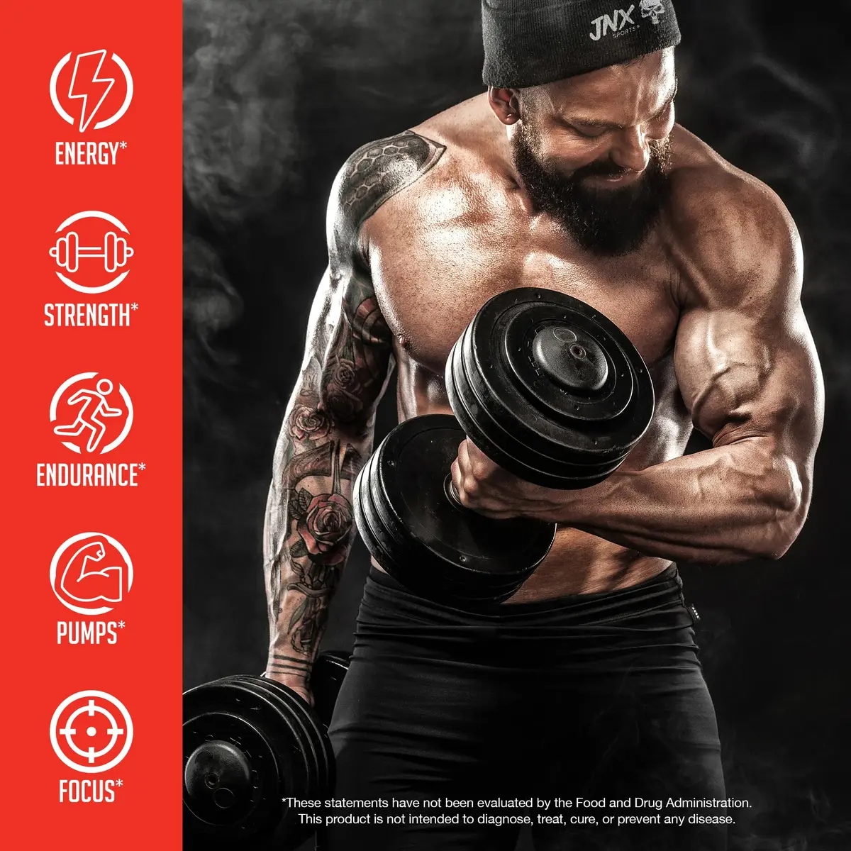 JNX The Curse! Pre Workout Powder with Creatine, Green Apple | High Stim Energy & Intense Focus (50 Servings) - view 3