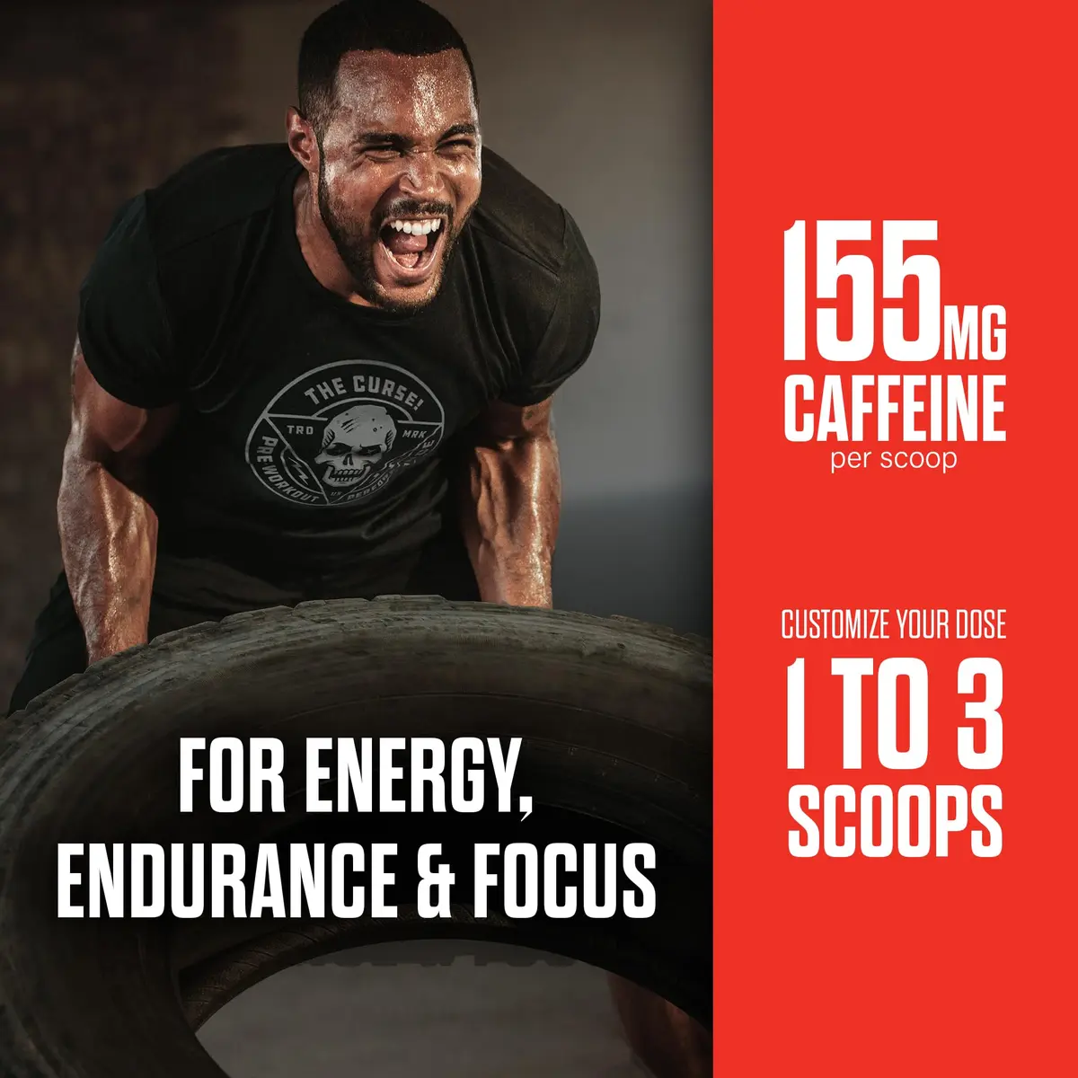 JNX The Curse! Pre Workout Powder with Creatine, Green Apple | High Stim Energy & Intense Focus (50 Servings) - view 4