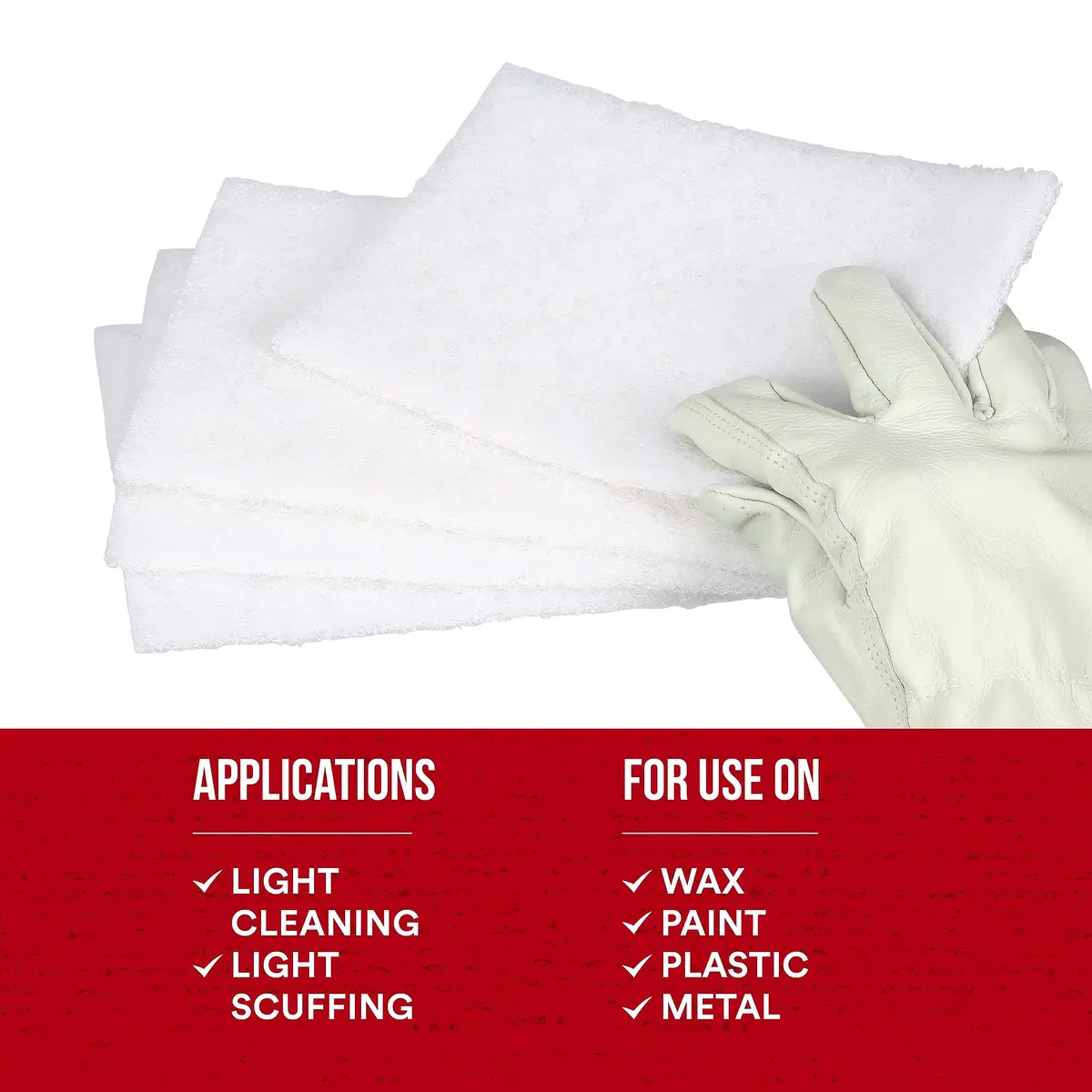 3M Scotch-Brite Light Cleansing Hand Pad 6 in x 9 in | Mild Abrasive for Delicate Surfaces - view 4