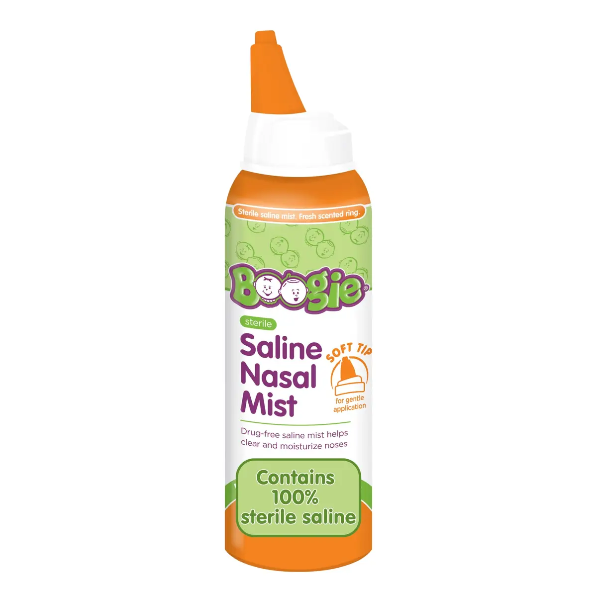 Boogie Saline Nasal Spray Mist for Kids 3.1 Oz | Gentle, Fresh Scented Relief for Sensitive Noses - main product image