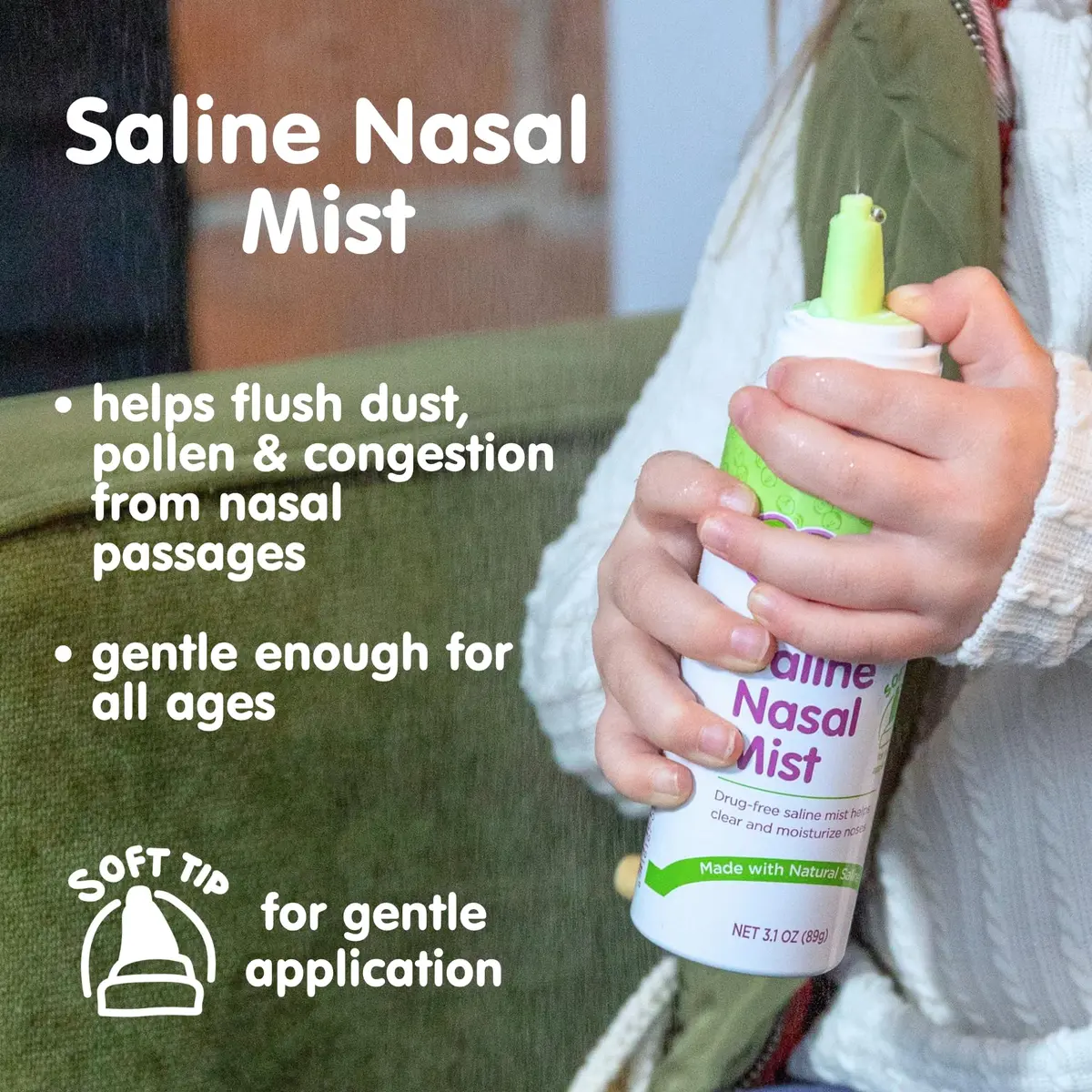 Boogie Saline Nasal Spray Mist for Kids 3.1 Oz | Gentle, Fresh Scented Relief for Sensitive Noses - view 3