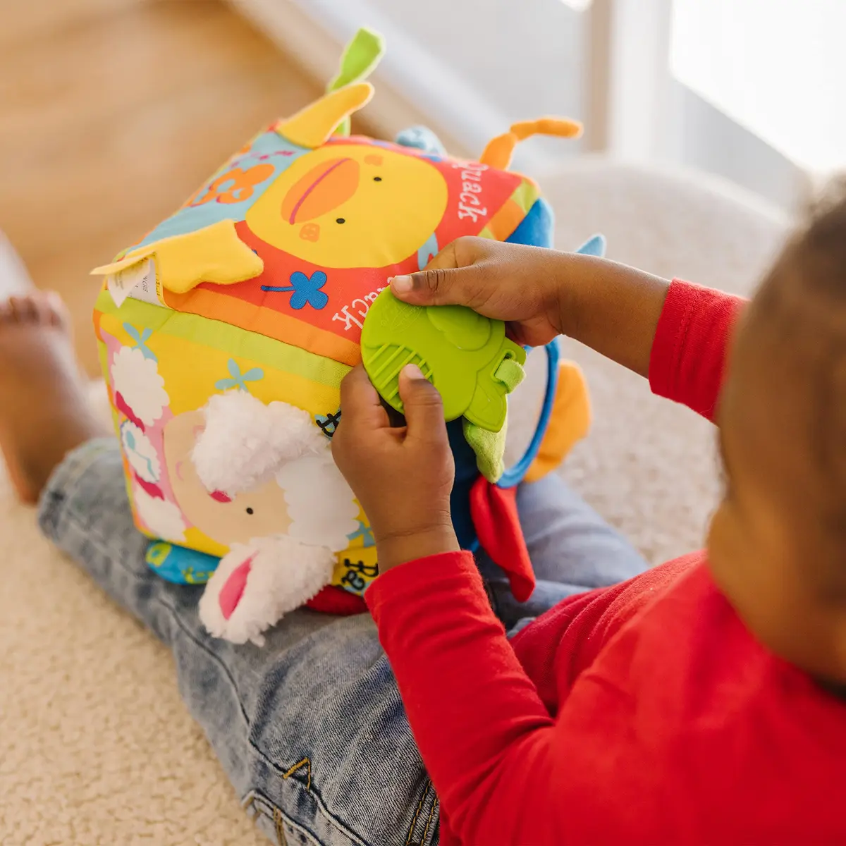 Melissa & Doug Musical Farmyard Cube Educational Baby Toy | Animal Sounds & Melodies, Compact & Durable - view 8
