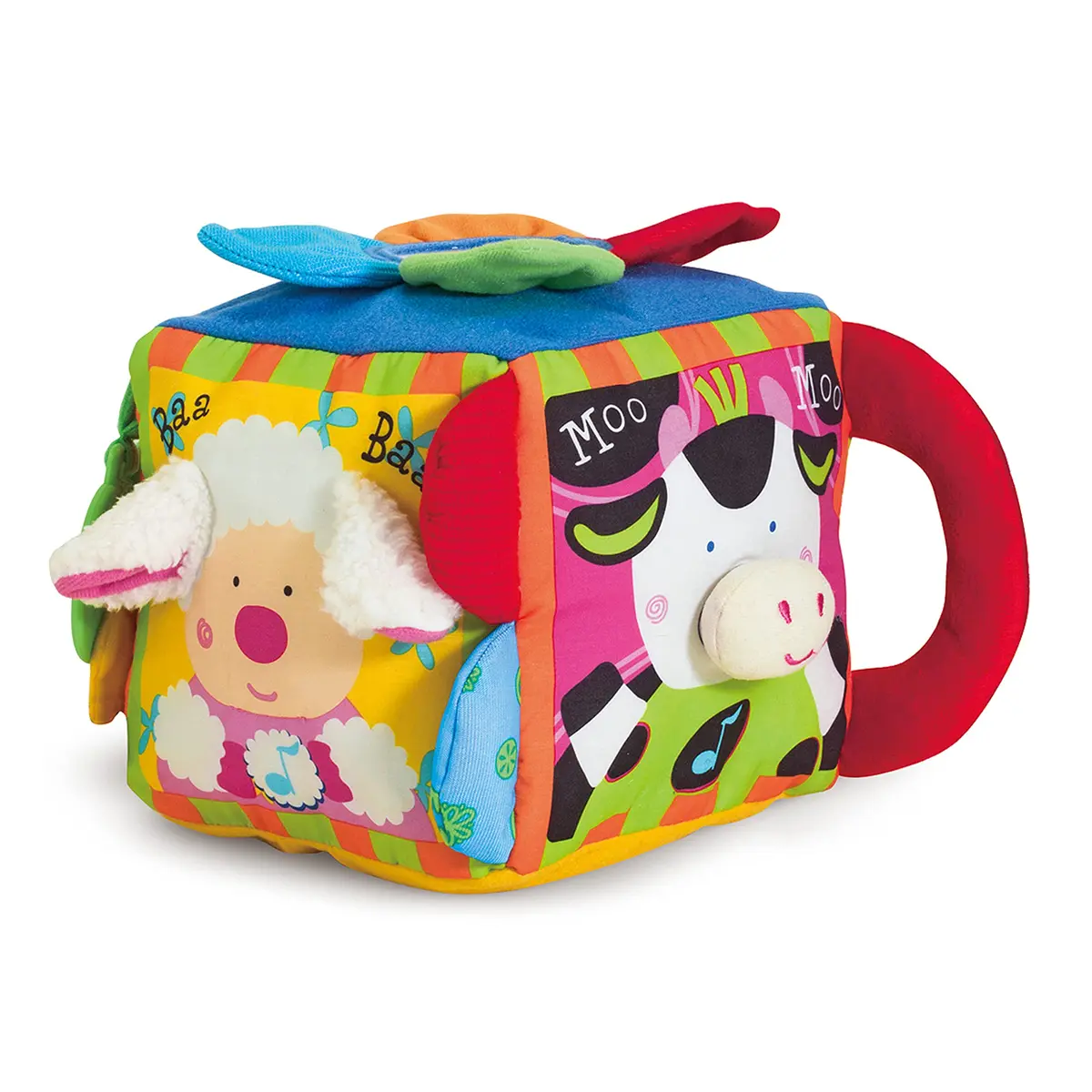 Melissa & Doug Musical Farmyard Cube Educational Baby Toy | Animal Sounds & Melodies, Compact & Durable - view 4