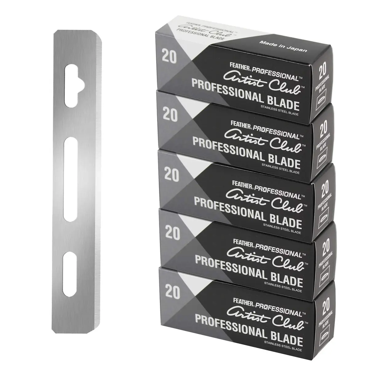 Feather Artist Club Professional Razor Blades 100 Count | Triple-Ground Edge for Precision Shaving - main product image