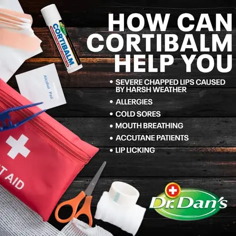 Dr. Dan's Cortibalm Lip Balm 3-Pack 1% Hydrocortisone | Heals & Soothes Dry, Cracked Lips - view 6