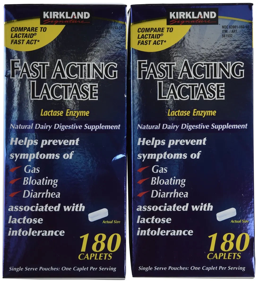 Kirkland Signature Fast Acting Lactase 360 Caplets | Supports Lactose Digestion in India - main product image