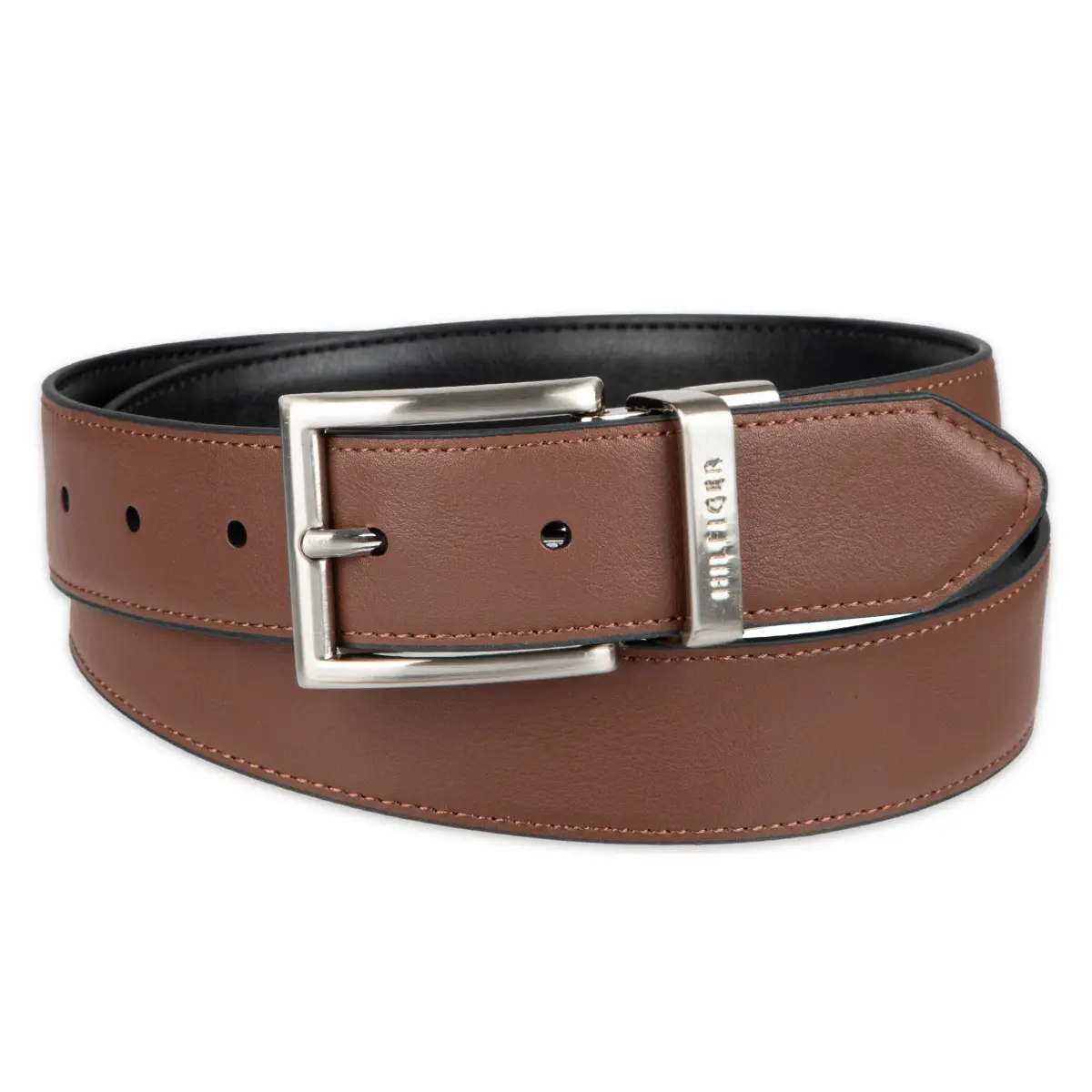 Tommy Hilfiger Men's Reversible Belt - Black/Tan Silver, Size 38 - view 3