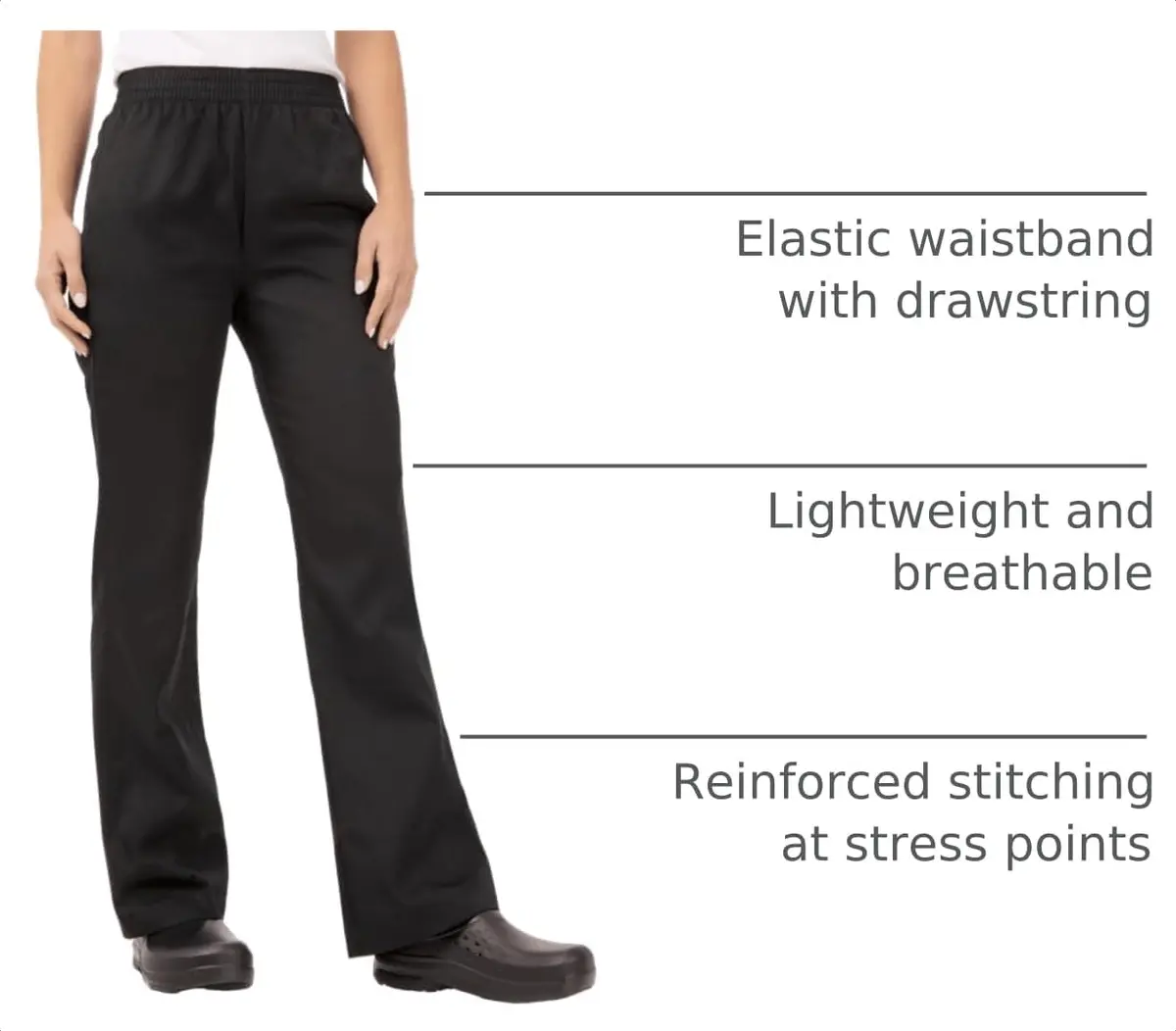 Chef Works Women's Essential Baggy Chef Pants | Lightweight, Breathable & Durable (3X-Large) - view 4