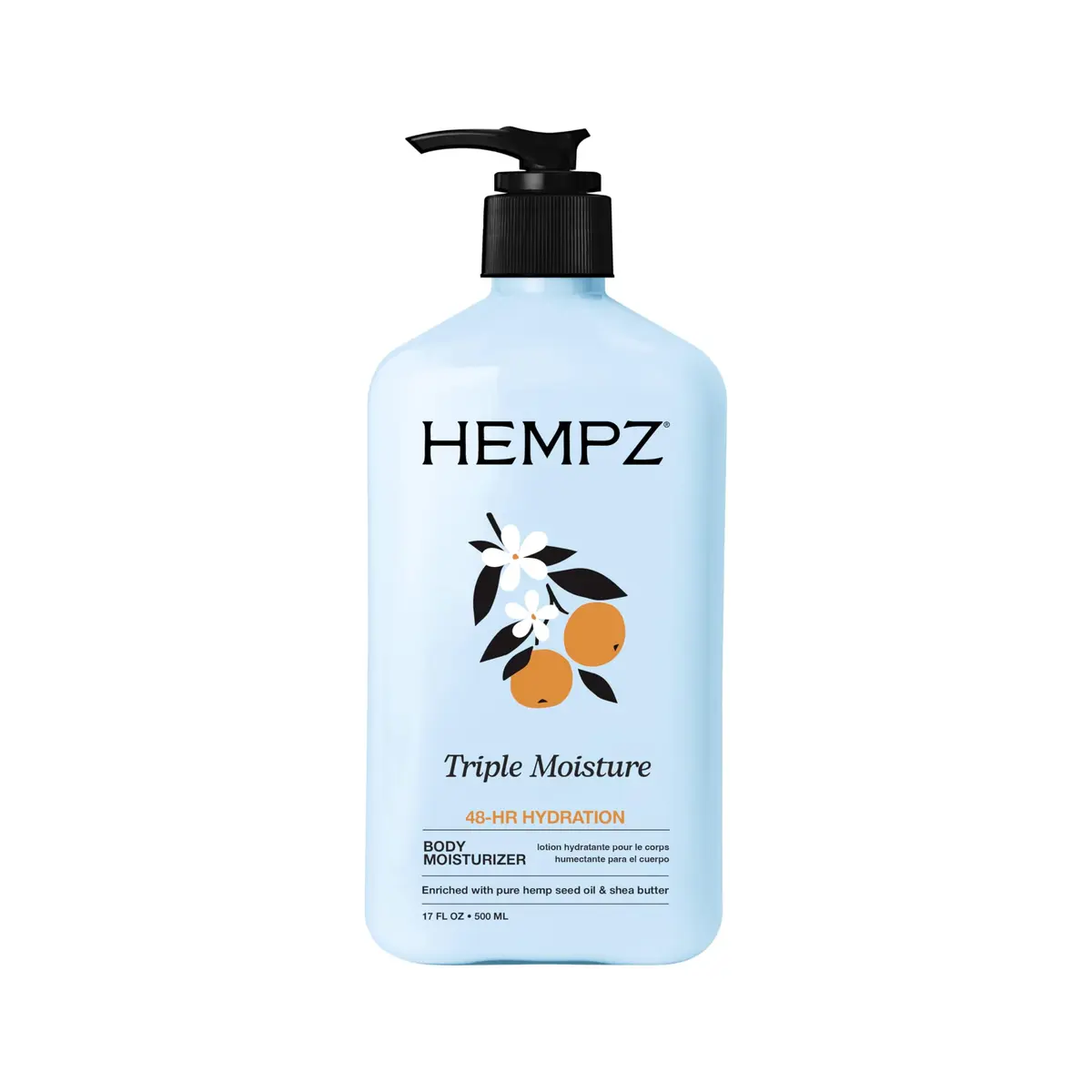 Hempz Triple Moisture Body Moisturizer 17 Oz (493 ml) | Hydrating Lotion with Hemp Seed Oil for Dry, Sensitive Skin - main product image