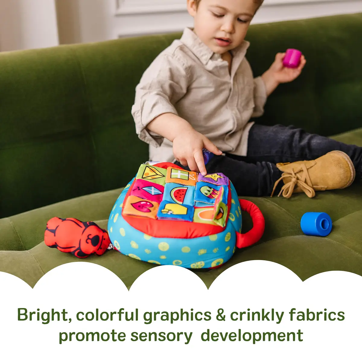 Melissa & Doug K’s Kids Take-Along Shape Sorter Bag with 9 Textured Blocks | Montessori-Inspired Baby Toys for Toddlers 9+ Months - view 7