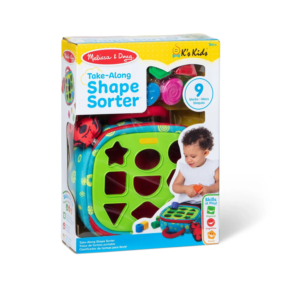 Melissa & Doug K’s Kids Take-Along Shape Sorter Bag with 9 Textured Blocks | Montessori-Inspired Baby Toys for Toddlers 9+ Months - view 9