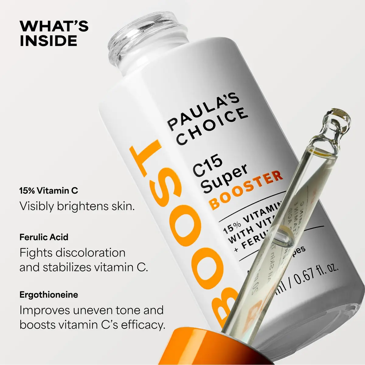 Paula's Choice C15 Super Booster Vitamin C Serum 20ml (0.67 Fl Oz) | Brightens Skin & Boosts Glow - view 6
