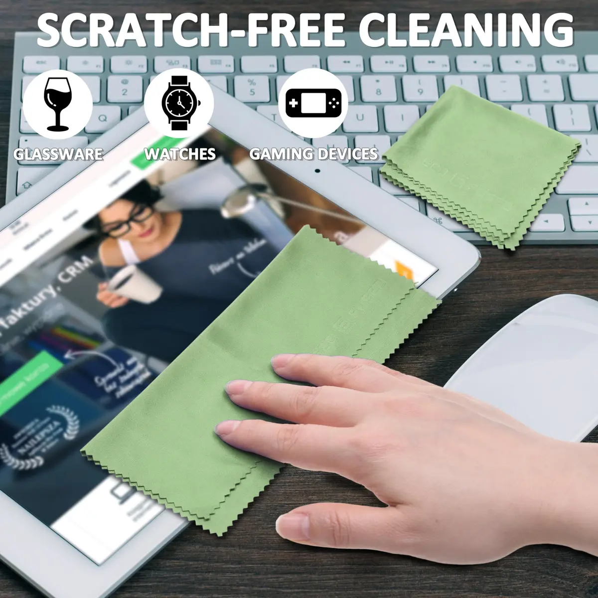 Eco-Fused Microfiber Cleaning Cloths - 12 Pack | Scratch-Free, Reusable for Glasses & Screens - view 5