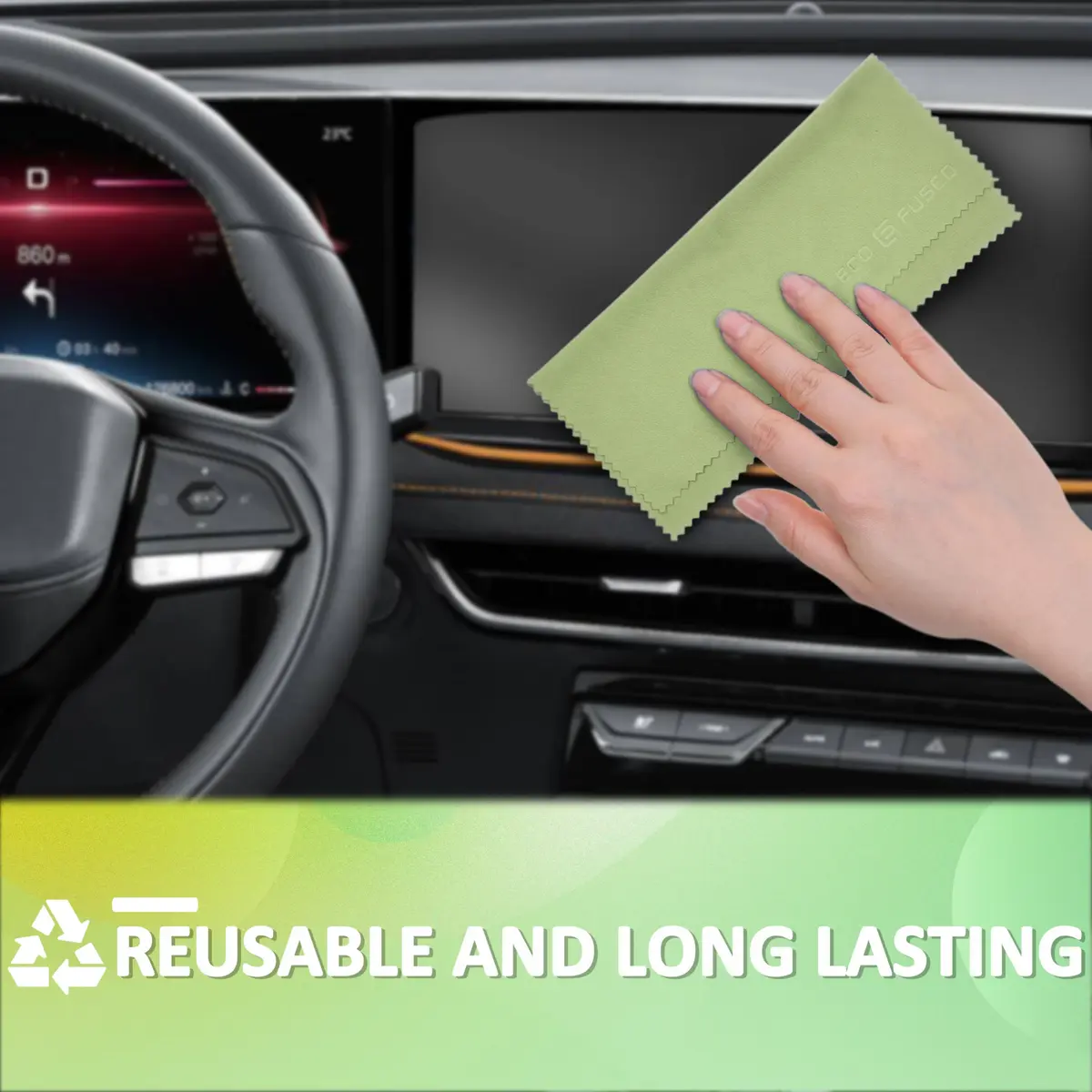 Eco-Fused Microfiber Cleaning Cloths - 12 Pack | Scratch-Free, Reusable for Glasses & Screens - view 7