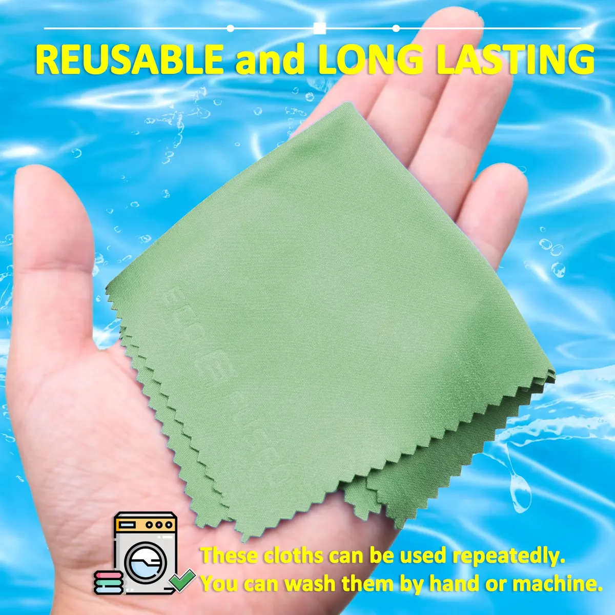 Eco-Fused Microfiber Cleaning Cloths - 12 Pack | Scratch-Free, Reusable for Glasses & Screens - view 4